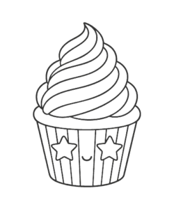 Ausmalbild-Cupcake-004