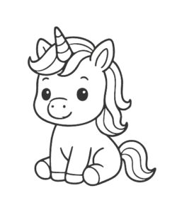 Ausmalbild-Einhorn-001