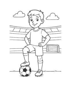 Ausmalbild-Fussball-005