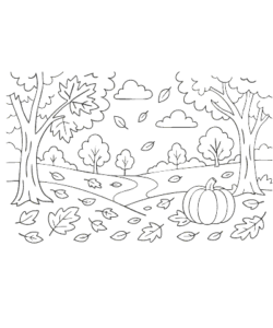 Ausmalbild Herbst 013