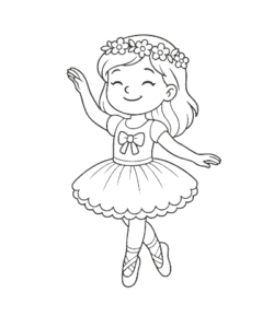 Ausmalbild Mädchen 007