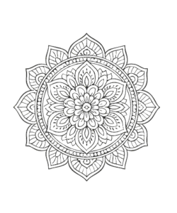 Ausmalbild Mandala 018