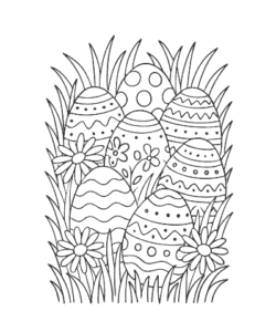 Ausmalbild Ostereier 003