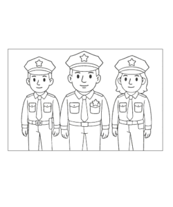 Ausmalbild Polizei 013