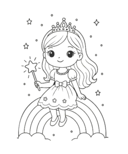 Ausmalbild Prinzessin 017