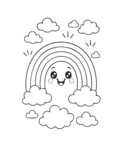 Ausmalbild Regenbogen 022