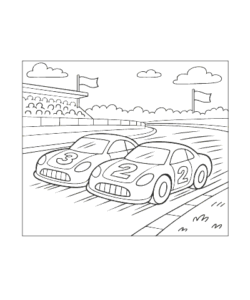 Ausmalbild Rennautos 006