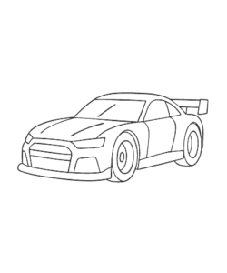 Ausmalbild Rennautos 008