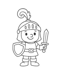 Ausmalbild Ritter 011