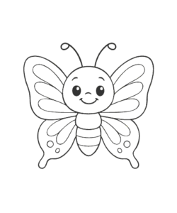 Ausmalbild Schmetterling 001