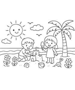 Ausmalbild Sommer 001