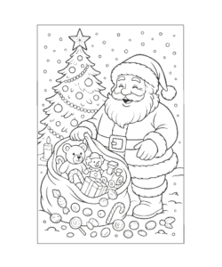 Ausmalbild Weihnachtsmann 008