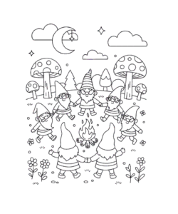 Ausmalbild Wichtel 002