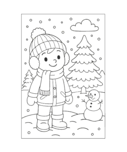 Ausmalbild Winter 001