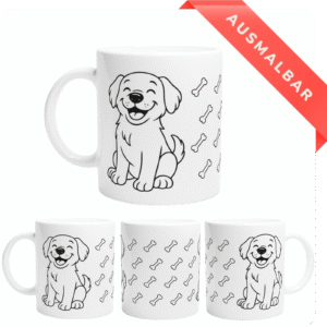 Hund Ausmalbar Tasse