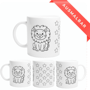 Löwe Stern Ausmalbare Tasse
