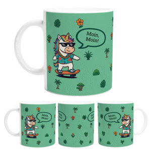 Tasse Cooles Einhorn Moin Moin