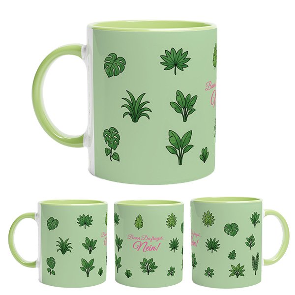 Tasse mit Spruch „Bevor Du fragst: Nein!“