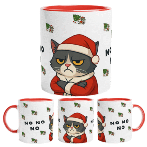 Tasse Grumpy Weihnachtskatze