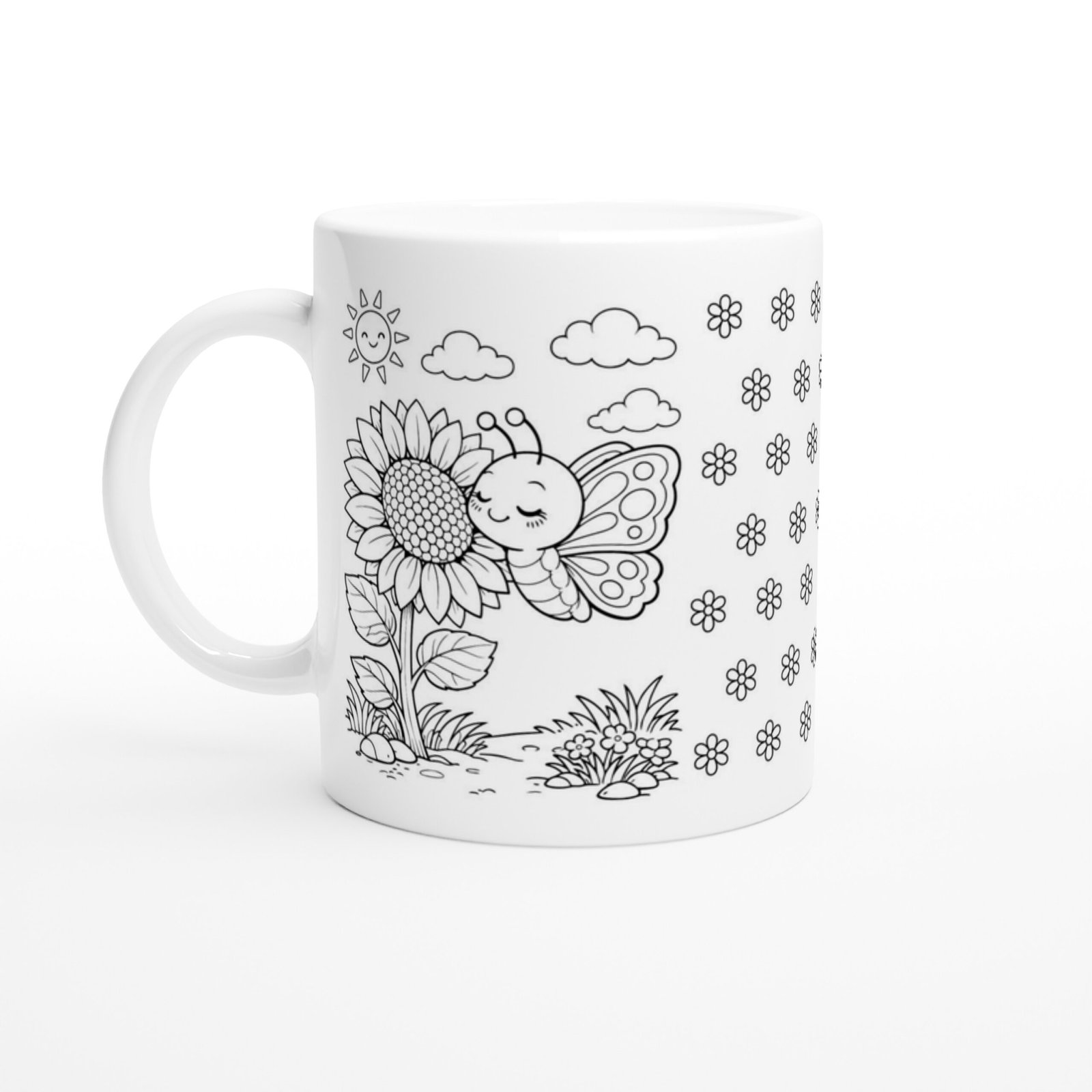 Ausmalbare Tasse Schmetterling – Bild 2