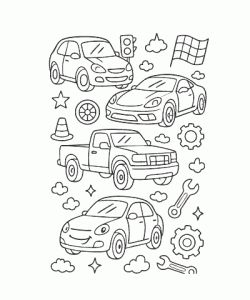 Ausmalbild-Autos_001