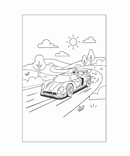 Ausmalbild Autos 026
