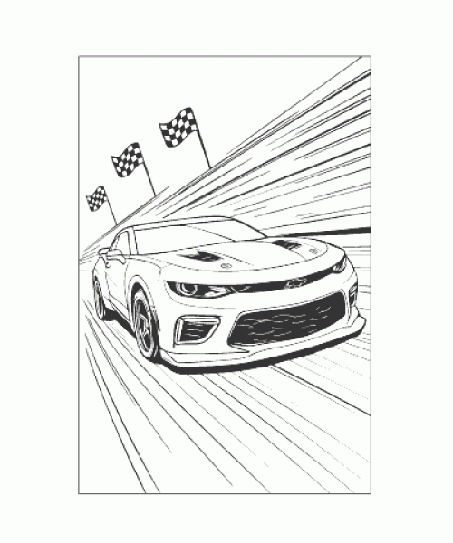 Ausmalbild Autos 032