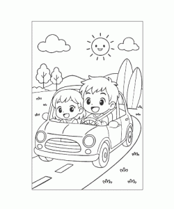 Ausmalbild Autos 037