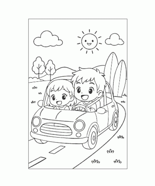 Ausmalbild Autos 037