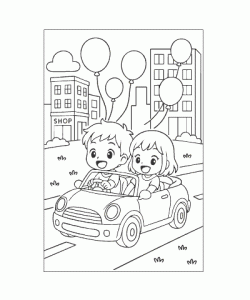 Ausmalbild Autos 038