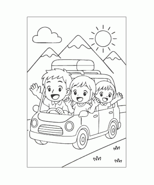 Ausmalbild Autos 039