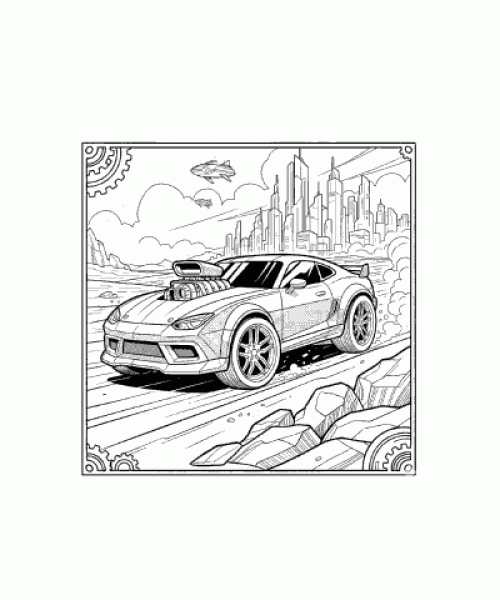 Ausmalbild Autos 040