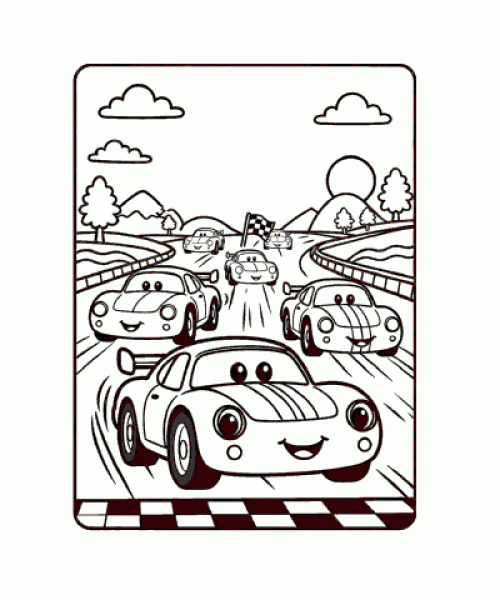 Ausmalbild Autos 041