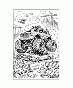 Ausmalbild Autos 044