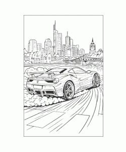 Ausmalbild Autos 045