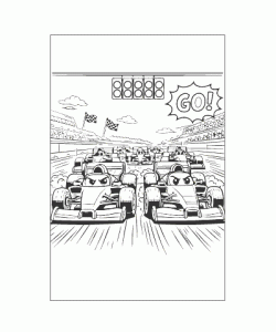 Ausmalbild Autos 049