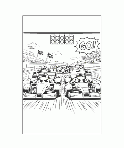 Ausmalbild Autos 049