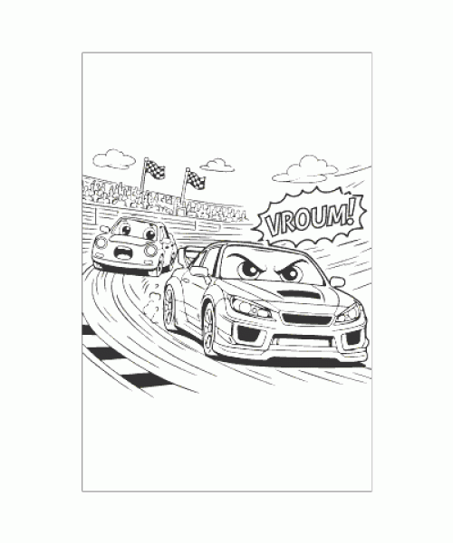 Ausmalbild Autos 051