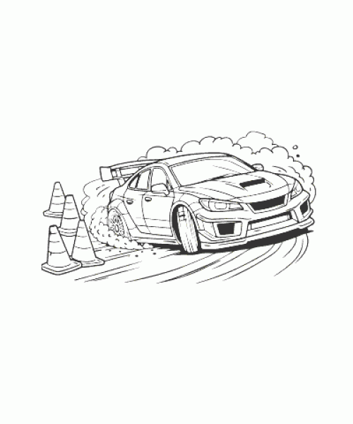 Ausmalbild Autos 053