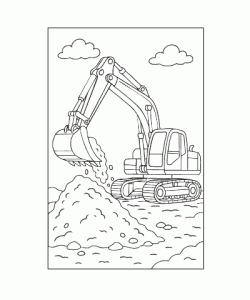 Ausmalbild-Bagger_001