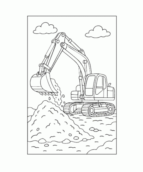 Ausmalbild-Bagger_001