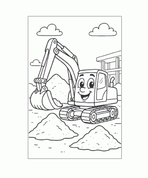 Ausmalbild-Bagger_002