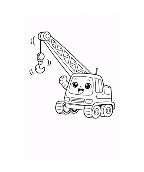Ausmalbild Kran