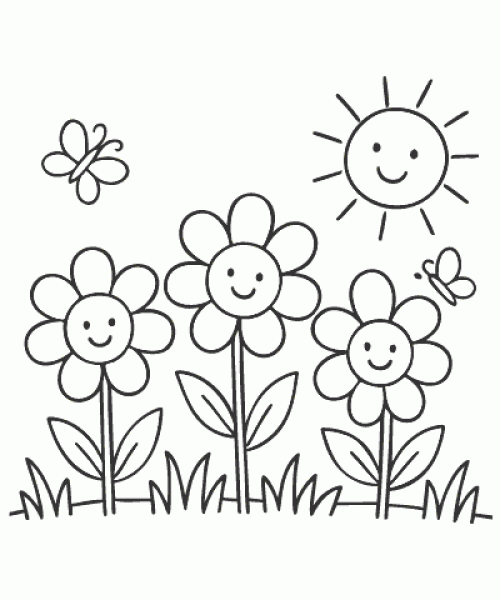 Ausmalbild-Blumen_002