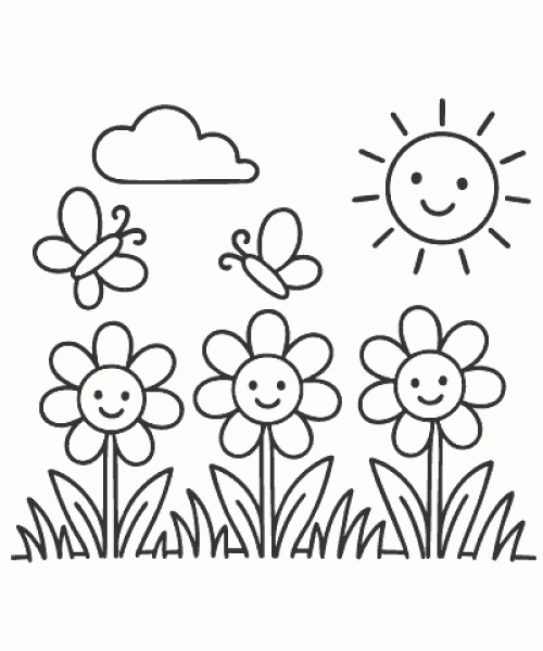 Ausmalbild-Blumen_006