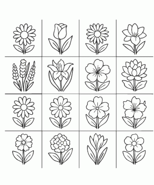 Ausmalbild-Blumen_023