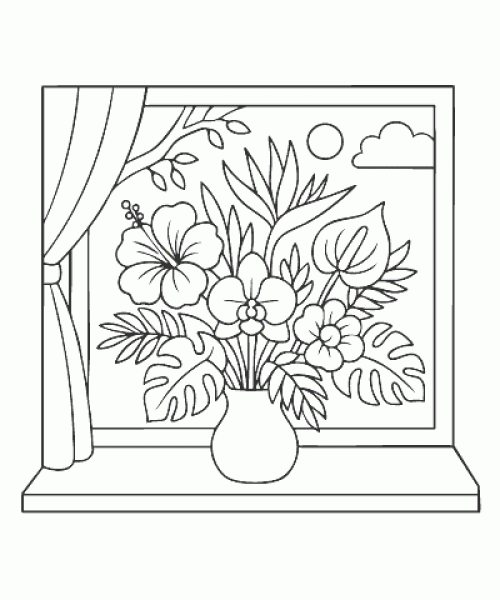 Ausmalbild-Blumen_026