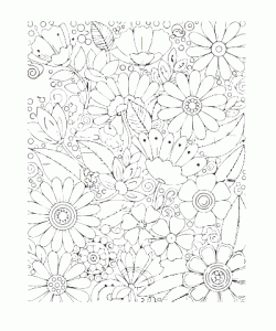 Ausmalbild Blumen 058