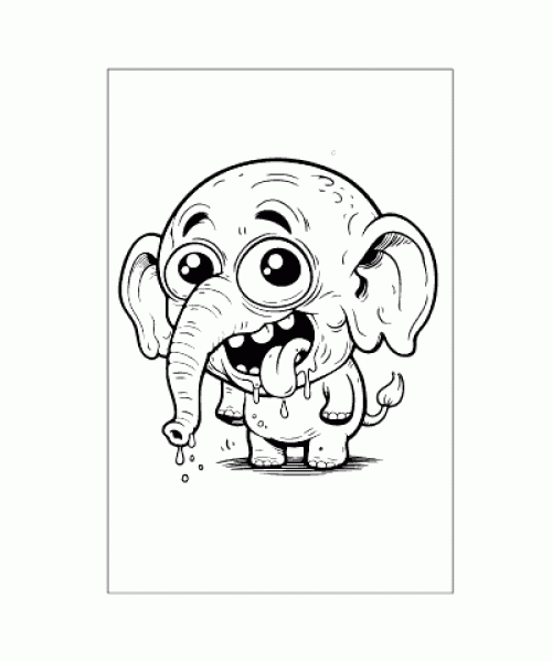 Ausmalbild Brainrot 007