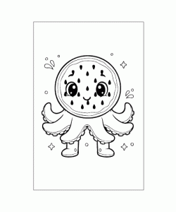 Ausmalbild Brainrot 008